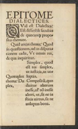Epitome Dialectices.