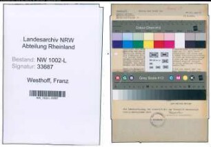 Entnazifizierung Franz Westhoff , geb. 28.12.1907 (Notar)