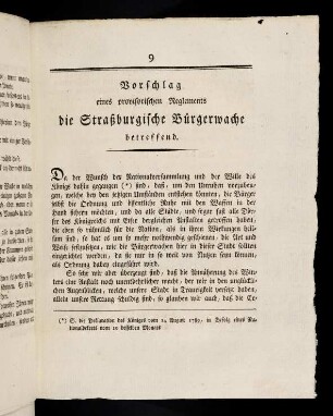 9-16, Vorschlag eines provisorischen Reglements ...