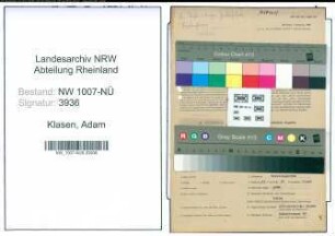 Entnazifizierung Adam Klasen , geb. 23.12.1903 (Kassierer)