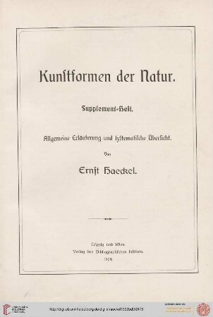 Supplementheft: Allgemeine Erläuterungen und systematische Übersicht