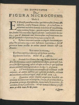 III. Disputatio De Figura Microcosmi.