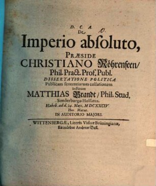 De imperio absoluto