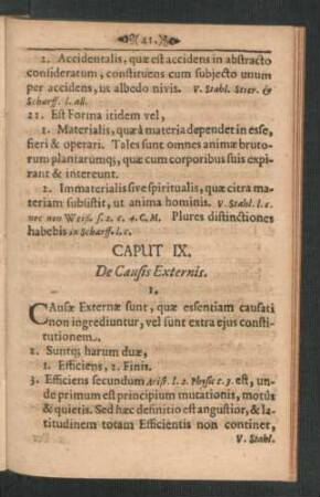 Caput IX. De Causis Externis.