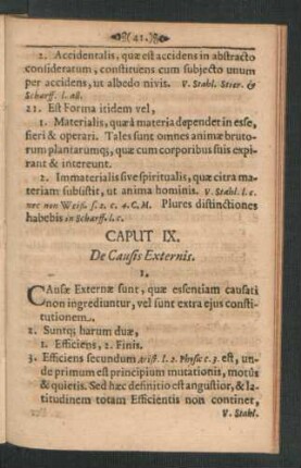 Caput IX. De Causis Externis.