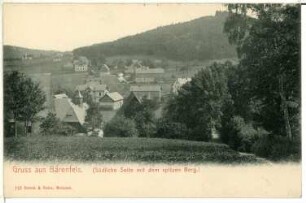 Bärenfels. Südliche Seite mit dem spitzen Berg