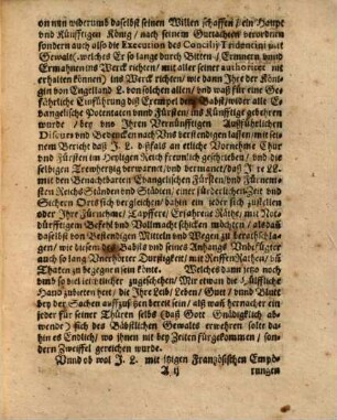 Deß Königs von Dennemarck Schreiben an den Churfürsten von Brandenburg Marggraffen Johann Georgen, wegen der Persecution und wie derselben zuwiederstehen