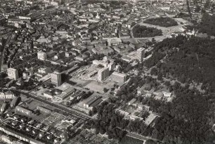 Luftbildaufnahmen von Karlsruhe. Innenstadt - Universitätsgelände