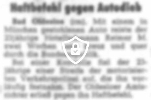 Haftbefehl gegen Autodieb