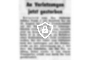 [Name maskiert] jetzt gestorben