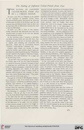 58: The dating of Japanese colour-prints from 1842