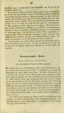 Vierundzwanzigstes Kapitel. Das Dörren des Obstes