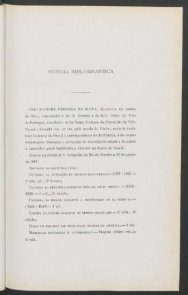 Noticia bibliographica