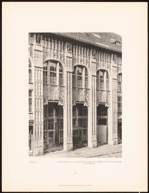 Warenhaus Wertheim, Rosenthaler Straße, Berlin: Ansicht des Haupteingangs (aus: Alfred Messel, 1912)