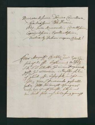 Prorektor Canz an den Kanzler, die Dekanen bezügl. einiger Abstimmungspunkte (22.12.1769)