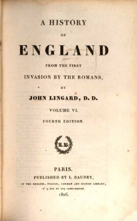 A History of England from the first invasion by the Romans, 6