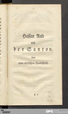 Hassan Aali und der Santon. Aus einer türkischen Handschrift.