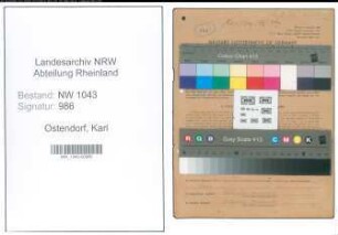 Entnazifizierung Karl Ostendorf , geb. 28.04.1904 (Sprengmeister)