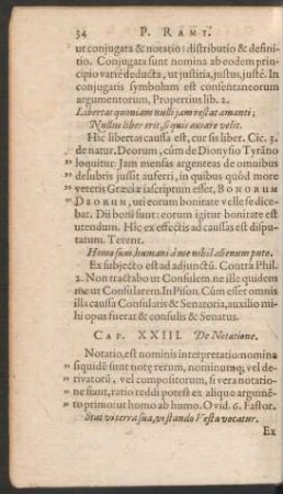 Cap. XXIII. De Notatione.