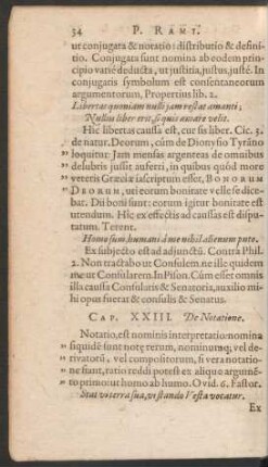 Cap. XXIII. De Notatione.