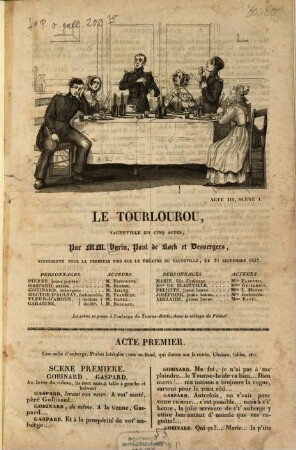 Le tourlourou : vaudeville en cinq actes