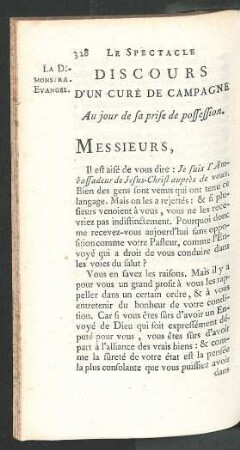 Discours d'un cure de campagne [...]