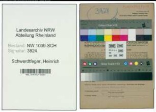 Entnazifizierung Heinrich Schwerdtfeger , geb. 22.04.1891 (Polizeiangestellter)