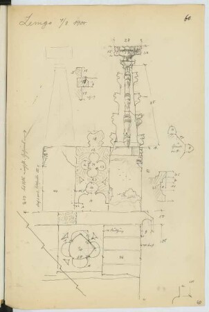 Rathaus, Lemgo: Details (aus: Skizzen- und Fotoalbum 18)