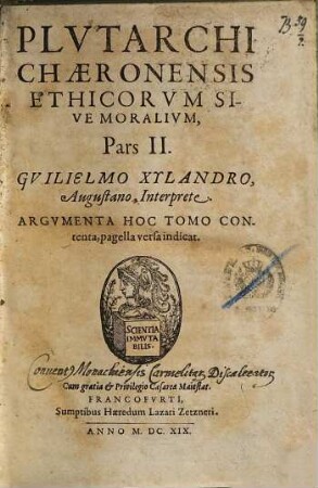Plutarchi Chaeronensis ethicorum sive moralium pars ..., 2