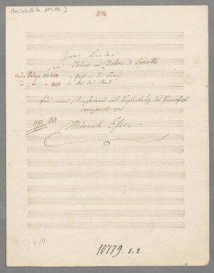2 Lieder; V, pf; op. 33 - BSB Mus.Schott.Ha 11514-2