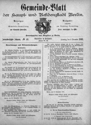 1891,49: No. 49, 6. Dezember 1891