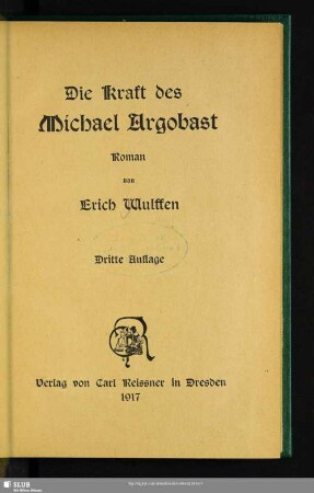Die Kraft des Michael Argobast : Roman