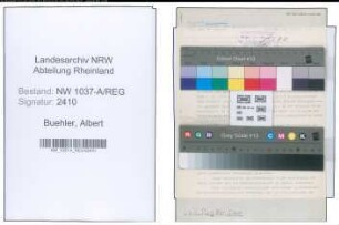 Entnazifizierung Albert Buehler , geb. 00.00.0000 (Bankdirektor)