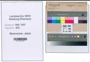 Entnazifizierung Jakob Bloemacher , geb. 04.10.1900 ()