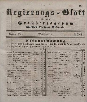 Nr. 8 : 5. Juny 1841