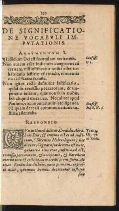 De Significatione Vocabuli Imputationis.