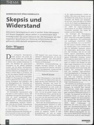 Norwegischer Sprachgebrauch: Skepsis und Widerstand