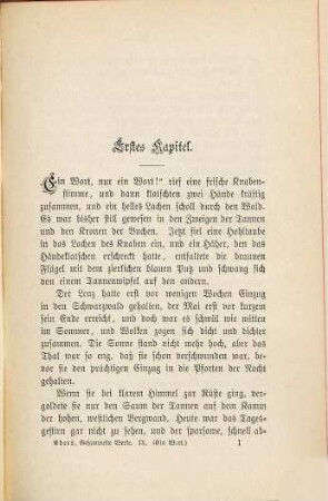 Gesammelte Werke, 9. Ein Wort : Roman