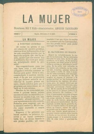 "La Mujer" - A nuestras lectoras