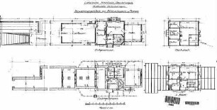 Unterlenningen: Empfangsgebäude Güterschuppen mit Rampe Grundrisse UG,EG,1.OG,DG,Entwässerung