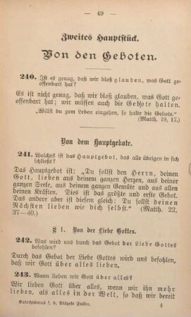 Zweites Hauptstück. Von den Geboten.
