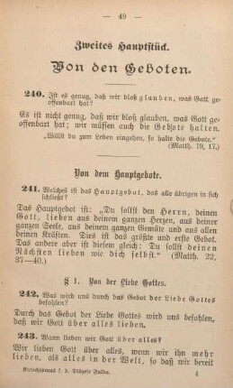 Zweites Hauptstück. Von den Geboten.