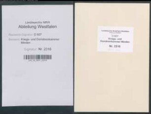 Verpachtung des Amtes Limberg, unter anderen an den Justizamtmann Schrader zu Bünde sowie Erbverpachtung der Vorwerksländereien und Aufhebung der Dienste im Amte Limberg - Band 2