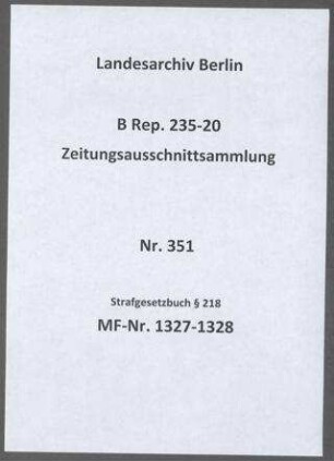 Strafgesetzbuch § 218