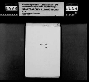Bürgerrechtsangelegenheiten im Oberamt Schorndorf (ohne Ortsangaben)