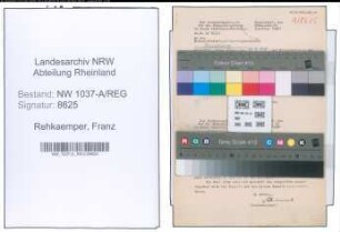 Entnazifizierung Franz Rehkaemper , geb. 03.12.1902 (Stadtsekretaer)
