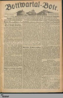 Bottwartal-Bote : Amtsblatt für die Stadt Grossbottwar : Beilsteiner Zeitung, Mundelsheimer Nachrichten, Oberstenfelder Anzeiger