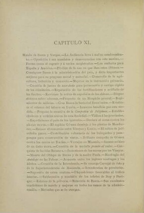 Capítulo XI. Mando de Basco y Vargas. - ...