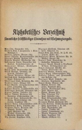 Adreßbuch der kgl. bayer. Festungsstadt Ingolstadt. 1886, 1886 = Aufl. 3