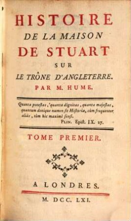 Histoire De La Maison De Stuart Sur Le Trône D'Angleterre. 1